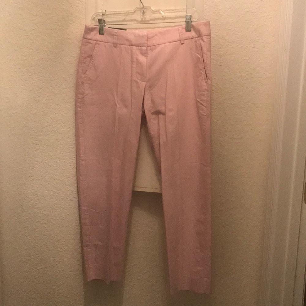 NWT J Crew pink skimmer city pant sz 8